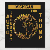 ÉTIQUETTE POUR BOUTEILLES DE VIN MICHIGAN (Étiquettes simples)