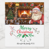 Étiquette Pour Bouteilles De Vin Mikitiez classe whitechristmas lumière jollyholly (Étiquettes simples)