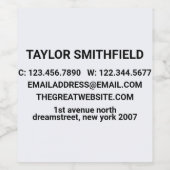 Étiquette Pour Bouteilles De Vin Minimal Bold Moderne (Étiquettes simples)