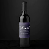 Étiquette Pour Bouteilles De Vin Minuit Indigo Romance | Satiny Grunge Favor