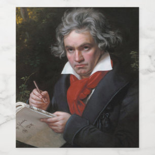 Étiquette Pour Bouteilles De Vin Missa Solemnis : Ludwig Beethoven Musique Classiqu