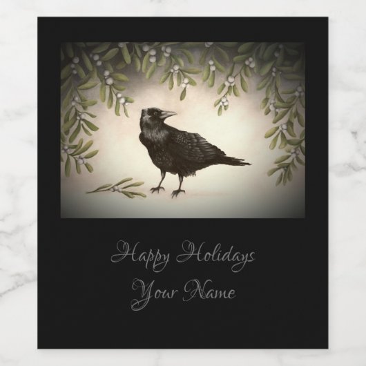 Étiquette Pour Bouteilles De Vin Mistletoe (Étiquettes simples)