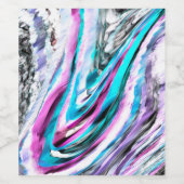 Étiquette Pour Bouteilles De Vin Misto de gradiente e chuviscado, ciano e rose (Étiquettes simples)