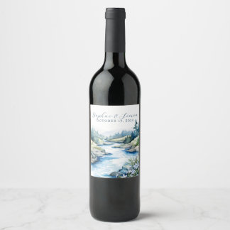 Étiquette Pour Bouteilles De Vin Misty Mountain Mariage