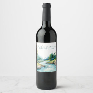 Étiquette Pour Bouteilles De Vin Misty Mountain Mariage