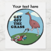 Étiquette Pour Bouteilles De Vin Moa NZ Bird (Étiquettes simples)