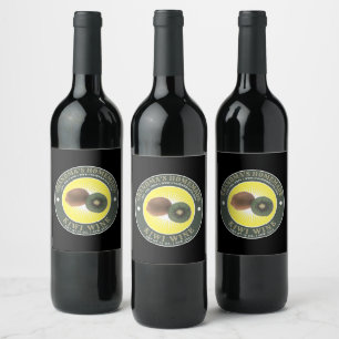 Étiquette Pour Bouteilles De Vin Modèle de Étiquette de vin Kiwi fait maison vintag
