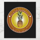 Étiquette Pour Bouteilles De Vin Modèle de marinade Teriyaki à l'ananas fait maison (Étiquettes simples)