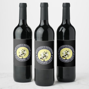 Étiquette Pour Bouteilles De Vin Modèle d'étiquette Vintage Maison Blackberry