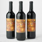 Étiquette Pour Bouteilles De Vin MODÈLE - Noël d'or (Bouteilles)