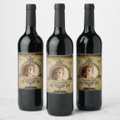 Étiquette Pour Bouteilles De Vin Modèle photo d'anniversaire personnalisé Vintage R (Bouteilles)