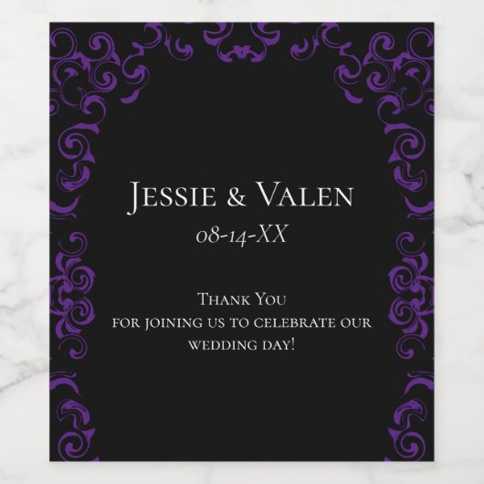 ÉTIQUETTE POUR BOUTEILLES DE VIN MODÈLE SWIRL (Étiquettes simples)