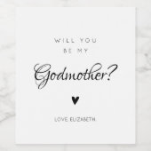 Étiquette Pour Bouteilles De Vin Modern Godmother Wine Label Proposal  (Étiquettes simples)