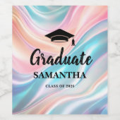 Étiquette Pour Bouteilles De Vin Modern  Graduation  (Étiquettes simples)