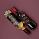 Étiquette Pour Bouteilles De Vin Modern Moody Floral Wedding Dark Romantic