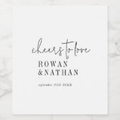 Étiquette Pour Bouteilles De Vin Moderne chic noir et blanc encourage à aimer Maria (Étiquettes simples)