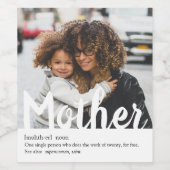 Étiquette Pour Bouteilles De Vin Moderne | Définition De Photo Mère (Étiquettes simples)