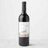 Étiquette Pour Bouteilles De Vin Moderne Elégant Mariage Joshua Tree (Devant)