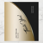 Étiquette Pour Bouteilles De Vin Moderne Elegant Professionnel Highlight Black Gold (Étiquettes simples)
