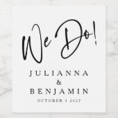 Étiquette Pour Bouteilles De Vin Moderne Nous faisons Élégant Personnalisé Mariage (Étiquettes simples)