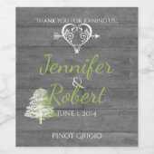 Étiquette Pour Bouteilles De Vin Moderne Rustique Grange Mariage Vin Étiquette (Étiquettes simples)