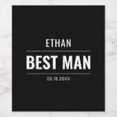 Étiquette Pour Bouteilles De Vin Moderne Simple Best Man (Étiquettes simples)