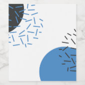 Étiquette Pour Bouteilles De Vin Moderne, simple, cool, abstrait, motif graphique (Étiquettes simples)