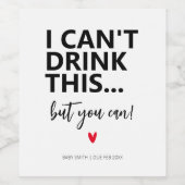 Étiquette Pour Bouteilles De Vin Moderne Simple Funny Faire-part de grossesse (Étiquettes simples)
