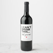 Étiquette Pour Bouteilles De Vin Moderne Simple Funny Faire-part de grossesse (Devant)