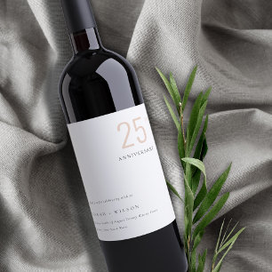 Étiquette Pour Bouteilles De Vin Moins Gras Dusky Blush Tous Les Anniversaires De L
