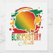 Étiquette Pour Bouteilles De Vin Mois de l'histoire des Noirs (Étiquettes simples)