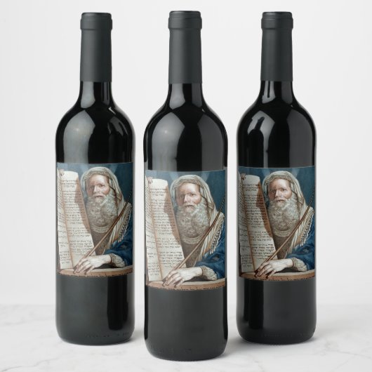Étiquette Pour Bouteilles De Vin Moïse et les dix commandements (Bouteilles)
