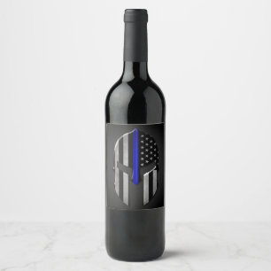 Étiquette Pour Bouteilles De Vin Molon Labe amincissent Blue Line