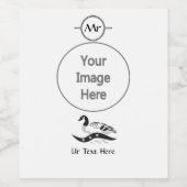 Étiquette Pour Bouteilles De Vin Momma Goose Natation (Étiquettes simples)