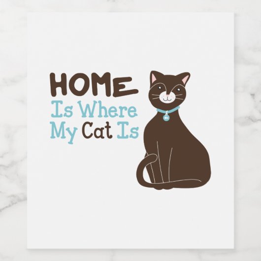 Étiquette Pour Bouteilles De Vin Mon chat (Étiquettes simples)