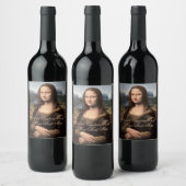 Étiquette Pour Bouteilles De Vin Mona Lisa Portrait Fancy Custom Text (Bouteilles)