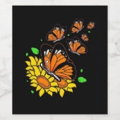 Étiquette Pour Bouteilles De Vin Monarque Butterflies (Étiquettes simples)