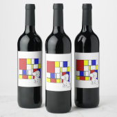 Étiquette Pour Bouteilles De Vin Mondrian Inspired Chamomile (Bouteilles)