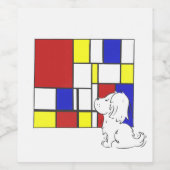 Étiquette Pour Bouteilles De Vin Mondrian Inspired Chamomile (Étiquettes simples)