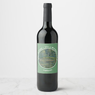 Étiquette Pour Bouteilles De Vin Monet's Water-Lily Pond et Footbridge Party Items