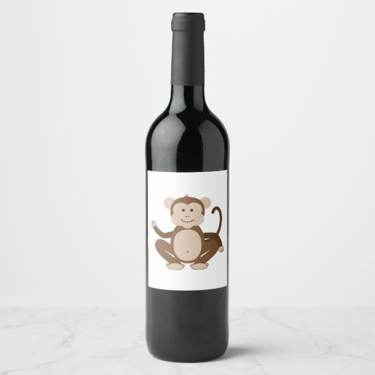 Étiquette Pour Bouteilles De Vin Monkey (Devant)