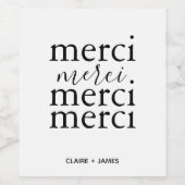 Étiquette Pour Bouteilles De Vin monochromatique (Étiquettes simples)