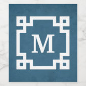 Étiquette Pour Bouteilles De Vin Monogram design (Étiquettes simples)