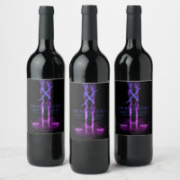 Monogramme de fumée de dragon noir et pourpre