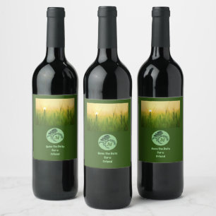 Étiquette Pour Bouteilles De Vin Monogramme de sauterelles à capuchon géant photo