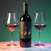 Étiquette Pour Bouteilles De Vin Monogramme moderne Monogramme initial élégant chic