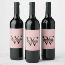 Monogramme rose Parties scintillant or | Girly Mod