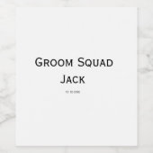 Étiquette Pour Bouteilles De Vin monogramme simple personnalisé ajoutez votre nom m (Étiquettes simples)