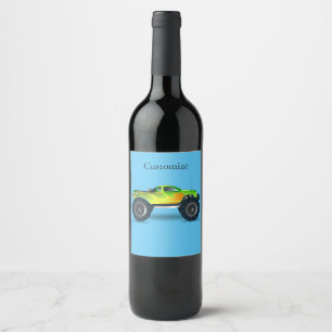 Étiquette Pour Bouteilles De Vin Monster Truck Thunder_Cove