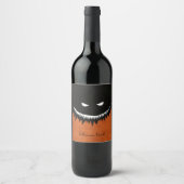 Étiquette Pour Bouteilles De Vin Monstre d'Halloween (Devant)